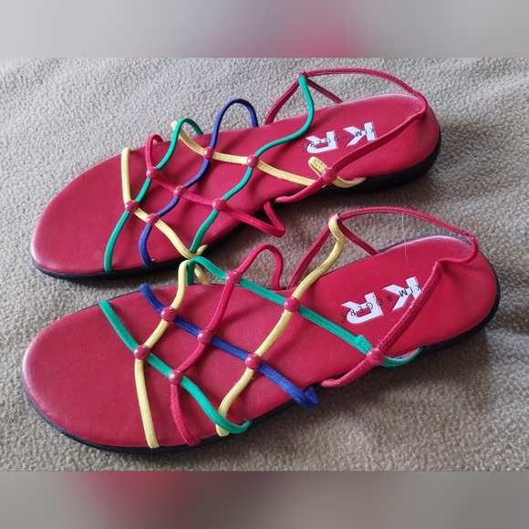 Vintage Kim Rogers Rainbow Rope Sandals - Picture 7 of 9